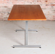 Load image into Gallery viewer, Mid Century teak and chrome executive desk, circa 1960s.
