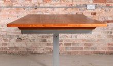 Load image into Gallery viewer, Mid Century teak and chrome executive desk, circa 1960s.
