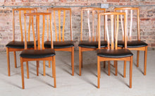 Load image into Gallery viewer, Set of 6 Mid Century Sutcliffe &#39;Shannon&#39; Teak Dining Chairs, circa 1970s.
