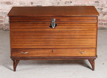 Load image into Gallery viewer, Mid Century Mahogany Blanket Box / Trunk circa 1970s
