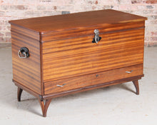 Load image into Gallery viewer, Mid Century Mahogany Blanket Box / Trunk circa 1970s
