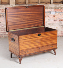 Load image into Gallery viewer, Mid Century Mahogany Blanket Box / Trunk circa 1970s
