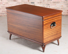 Load image into Gallery viewer, Mid Century Mahogany Blanket Box / Trunk circa 1970s
