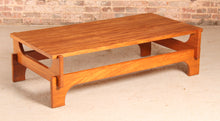 Load image into Gallery viewer, Mid Century Brutalist Style Solid Teak Coffee Table
