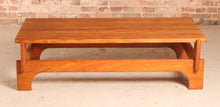 Load image into Gallery viewer, Mid Century Brutalist Style Solid Teak Coffee Table
