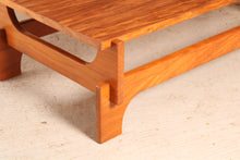Load image into Gallery viewer, Mid Century Brutalist Style Solid Teak Coffee Table
