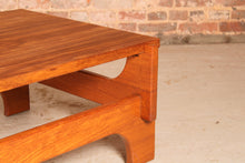 Load image into Gallery viewer, Mid Century Brutalist Style Solid Teak Coffee Table
