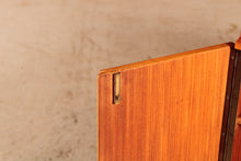 Load image into Gallery viewer, Mid Century Teak Vinyl Record / Media Cabinet on Casters by Dynatron circa 1960s
