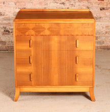 Load image into Gallery viewer, Mid Century Art Deco Style Walnut Chest of Drawers, circa 1950s.
