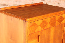 Load image into Gallery viewer, Mid Century Art Deco Style Walnut Chest of Drawers, circa 1950s.
