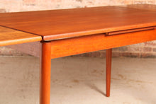 Load image into Gallery viewer, Danish Mid Century extending teak dining table, circa 1960s
