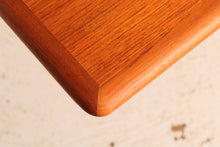 Load image into Gallery viewer, Danish Mid Century extending teak dining table by Arne Hovmand Olsen for Mogens Kold, circa 1960s
