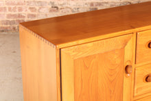 Load image into Gallery viewer, Mid Century Ercol Model 455 Elm Sideboard on Casters, circa 1970s.
