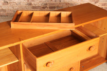 Load image into Gallery viewer, Mid Century Ercol Model 455 Elm Sideboard on Casters, circa 1970s.
