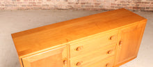 Load image into Gallery viewer, Mid Century Ercol Model 455 Elm Sideboard on Casters, circa 1970s.
