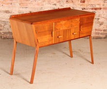 Load image into Gallery viewer, Midcentury Art Deco Style Walnut Sideboard / Console Table by Heirloom Furniture, circa 1950s.
