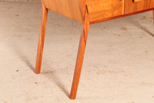 Load image into Gallery viewer, Midcentury Art Deco Style Walnut Sideboard / Console Table by Heirloom Furniture, circa 1950s.
