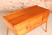 Load image into Gallery viewer, Midcentury Art Deco Style Walnut Sideboard / Console Table by Heirloom Furniture, circa 1950s.
