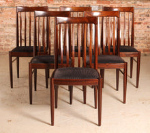 Load image into Gallery viewer, Set of 6 Danish Mid Century mahogany dining chairs by H.W. Klein for Bramin, circa 1960s.
