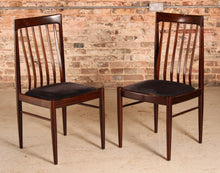 Load image into Gallery viewer, Set of 6 Danish Mid Century mahogany dining chairs by H.W. Klein for Bramin, circa 1960s.
