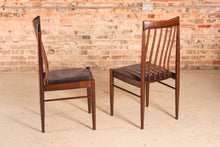 Load image into Gallery viewer, Set of 6 Danish Mid Century mahogany dining chairs by H.W. Klein for Bramin, circa 1960s.
