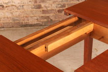 Load image into Gallery viewer, Danish Mid Century extending teak dining table by Bernhard Pedersen &amp; Son, circa 1960s
