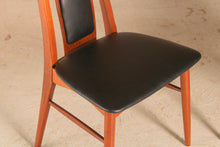 Load image into Gallery viewer, A set of 8 Danish teak ‘Eva’ dining chairs by Niels Koefoed, c. 1970s.
