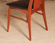 Load image into Gallery viewer, A set of 8 Danish teak ‘Eva’ dining chairs by Niels Koefoed, c. 1970s.
