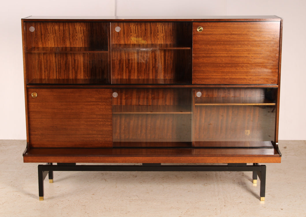 Mid Century G-plan 'Modular' range bookcase in tola and black, circa 1960s