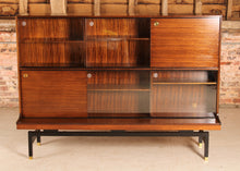 Load image into Gallery viewer, Mid Century G-plan &#39;Modular&#39; range bookcase in tola and black, circa 1960s
