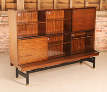Load image into Gallery viewer, Mid Century G-plan &#39;Modular&#39; range bookcase in tola and black, circa 1960s
