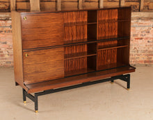 Load image into Gallery viewer, Mid Century G-plan &#39;Modular&#39; range bookcase in tola and black, circa 1960s
