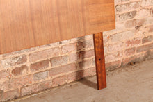 Load image into Gallery viewer, Art deco style walnut headboard for a double bed by Heirloom Furniture, circa 1950s
