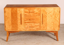 Load image into Gallery viewer, Finnish Art Deco style birch sideboard by Harold Honkanen for Asko, circa 1960s
