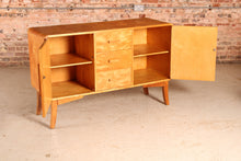 Load image into Gallery viewer, Finnish Art Deco style birch sideboard by Harold Honkanen for Asko, circa 1960s
