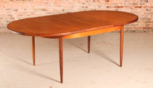 Load image into Gallery viewer, A mid century G Plan Fresco extending oval teak dining table, circa 1960s
