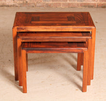 Load image into Gallery viewer, A midcentury Danish rosewood nest of three tables by Vejle Stole, c. 1970s
