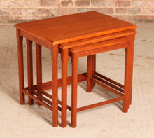 Load image into Gallery viewer, Danish Mid Century teak nest of three tables by Toften Mobelfabrik, circa 1960s
