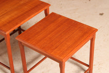 Load image into Gallery viewer, Danish Mid Century teak nest of three tables by Toften Mobelfabrik, circa 1960s
