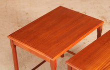 Load image into Gallery viewer, Danish Mid Century teak nest of three tables by Toften Mobelfabrik, circa 1960s
