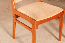 Load image into Gallery viewer, Set of six Danish style mid century teak chairs, c. 1970s
