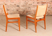 Load image into Gallery viewer, Set of six Danish style mid century teak chairs, c. 1970s
