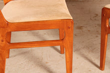 Load image into Gallery viewer, Set of six Danish style mid century teak chairs, c. 1970s

