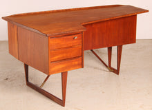 Load image into Gallery viewer, Danish Mid Century Boomerang Teak Desk by Peter Løvig Nielsen, circa 1960s.
