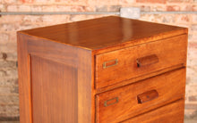 Load image into Gallery viewer, Mid Century Mahogany Chest of Drawers / Filing Cabinet, circa 1950s.
