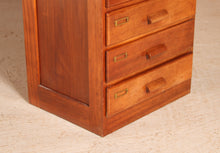 Load image into Gallery viewer, Mid Century Mahogany Chest of Drawers / Filing Cabinet, circa 1950s.
