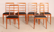Load image into Gallery viewer, A Set of 6 Mid Century McIntosh Teak Dining Chairs c. 1970s.
