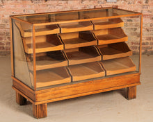 Load image into Gallery viewer, A Vintage Oak Shop Counter / Haberdashery Cabinet
