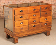Load image into Gallery viewer, A Vintage Oak Shop Counter / Haberdashery Cabinet
