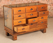 Load image into Gallery viewer, A Vintage Oak Shop Counter / Haberdashery Cabinet
